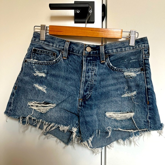 Denim Forum Ex-Boyfriend Jean Shorts, Size 26, Colour Picture This Bleu - Picture 3 of 5